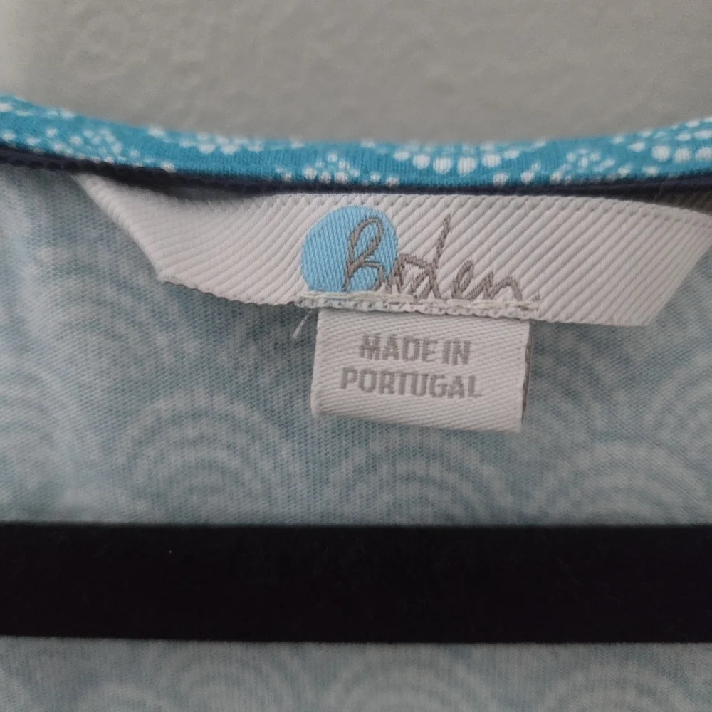Boden Womens Blue Melinda Sleeveless Geometric Print Jersey Pockets. Sz 10/L - Picture 9 of 11
